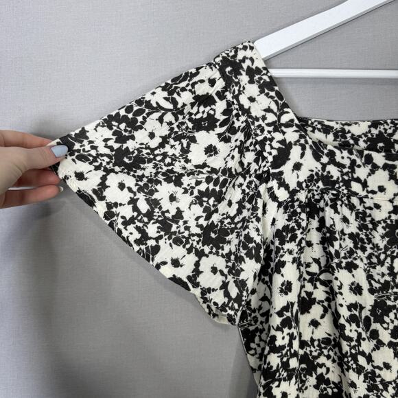 Rails Magnolia Cameo Floral Top Womens Small Black Button Front Gauze Shirt Boho - Picture 3 of 11